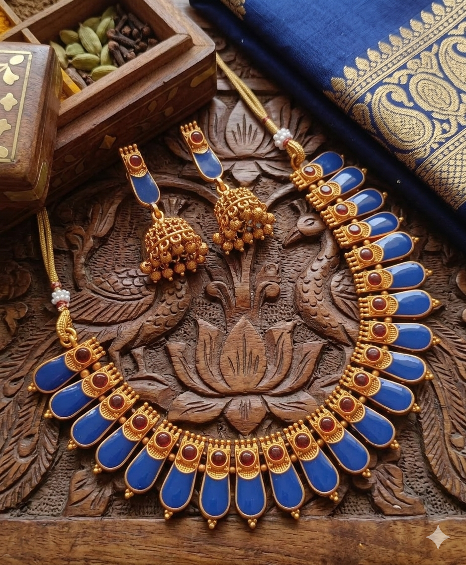 Blue Nagapadam Necklace