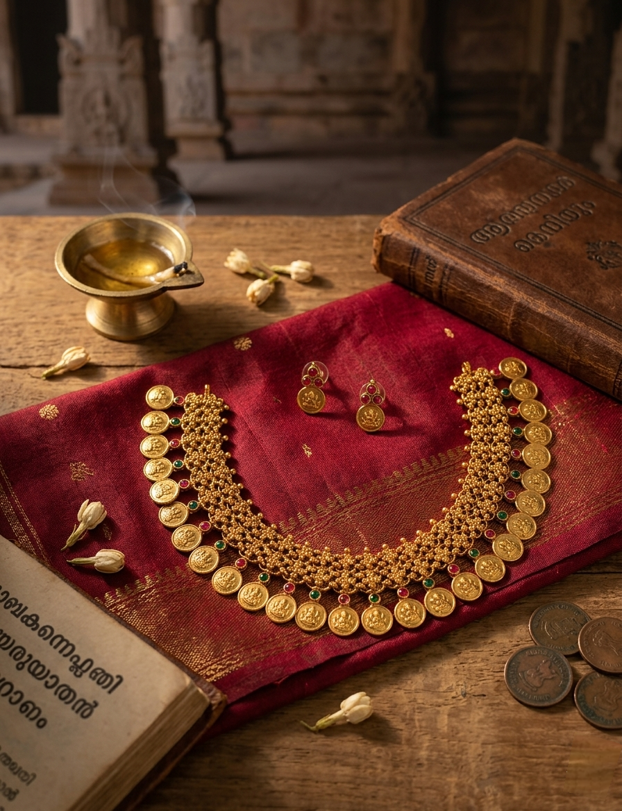 Swastika Coin Design Necklace