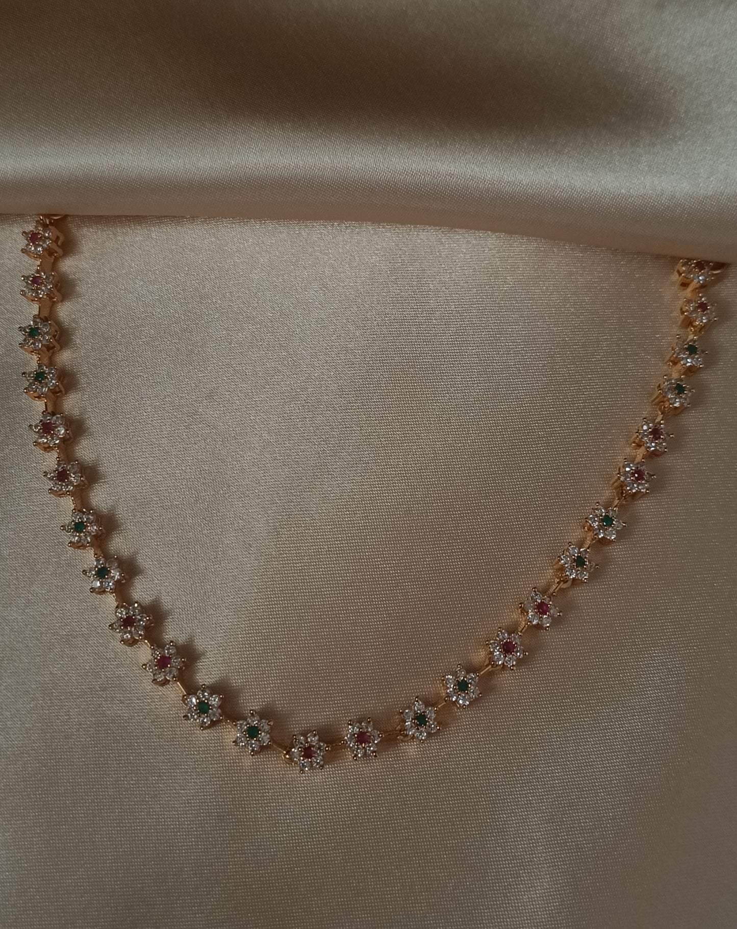 Flower Diamond Necklace