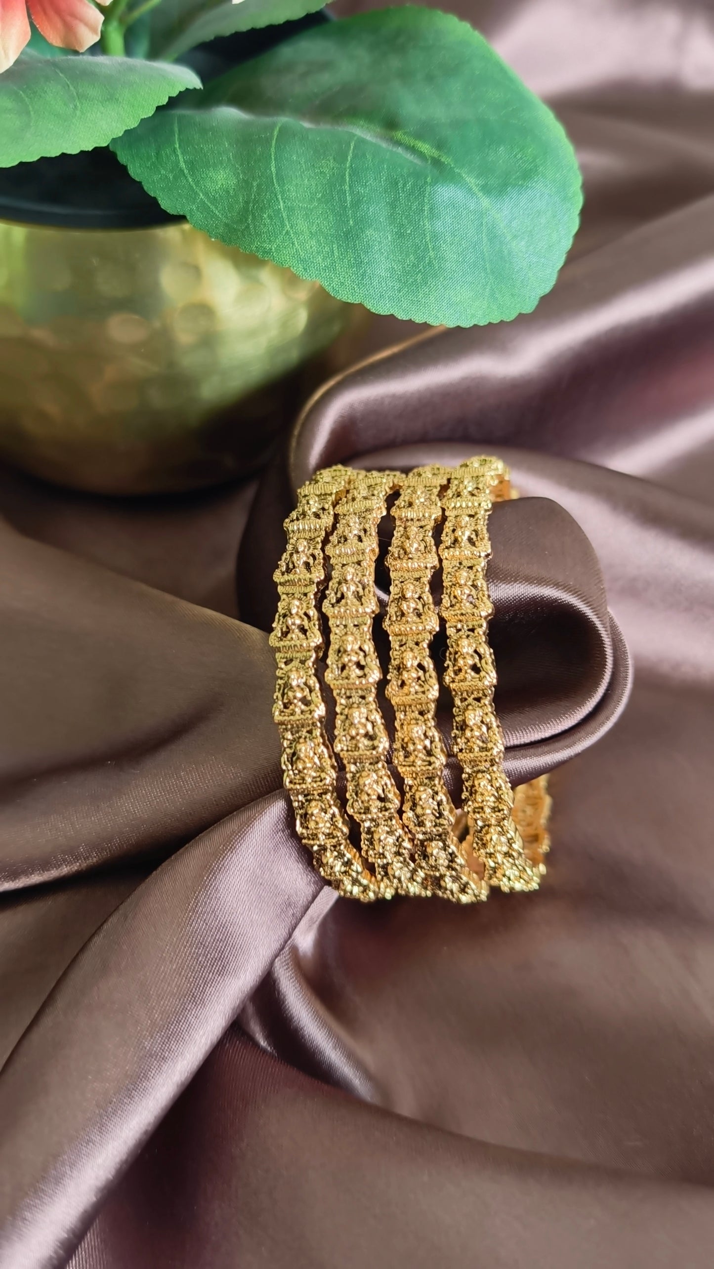 Antique Lakshmi Bangles (set of 4)