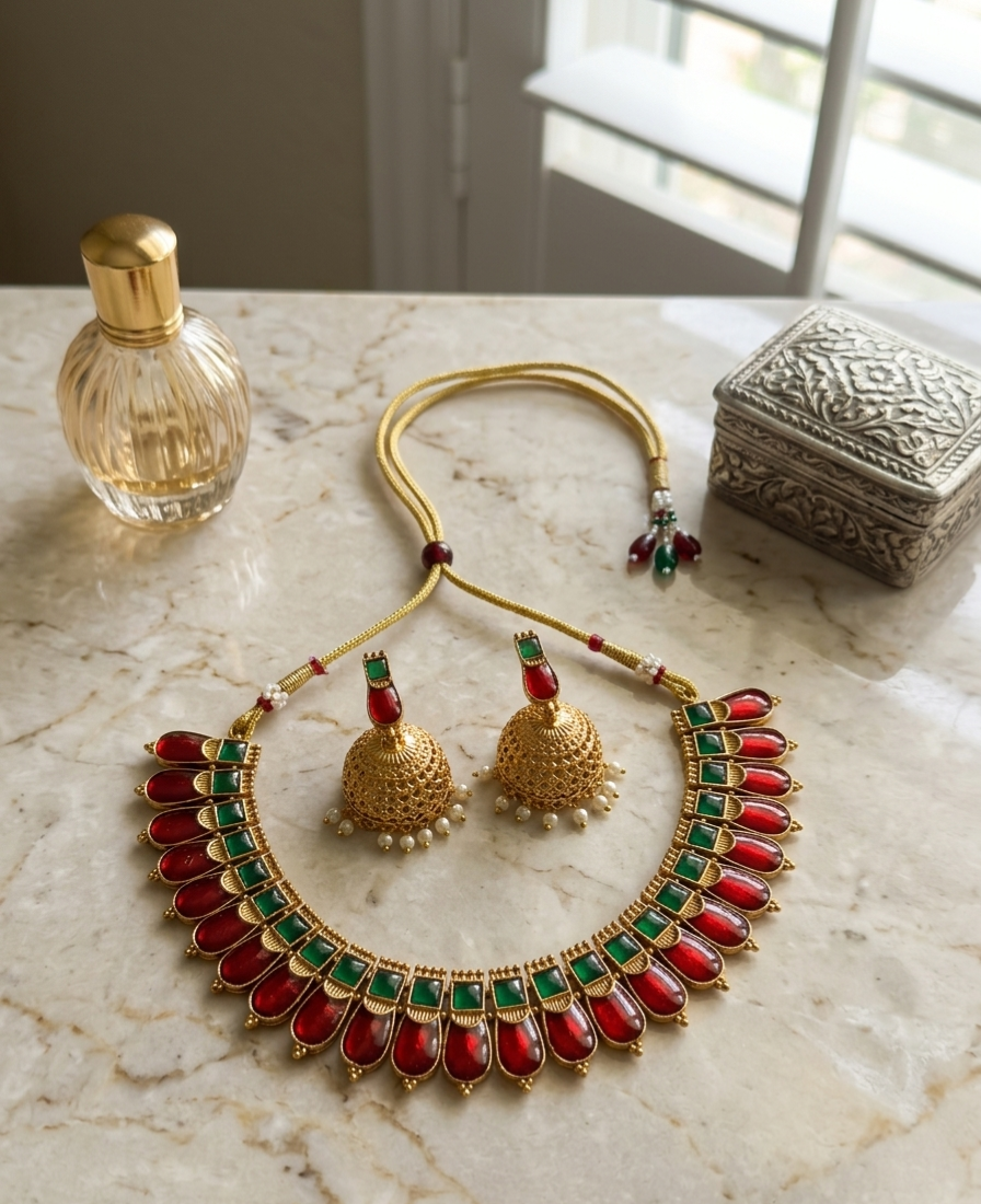 Enamel Palakka Necklace