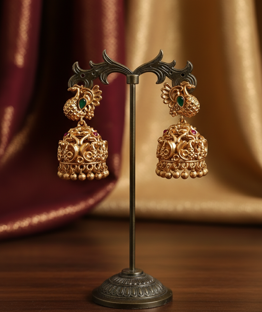 Antique Mayoori Jhumka