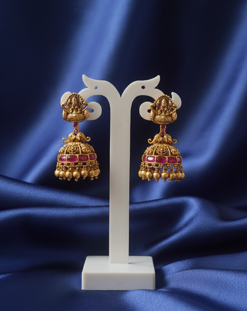 Antique Ruby Kemp Jhumka