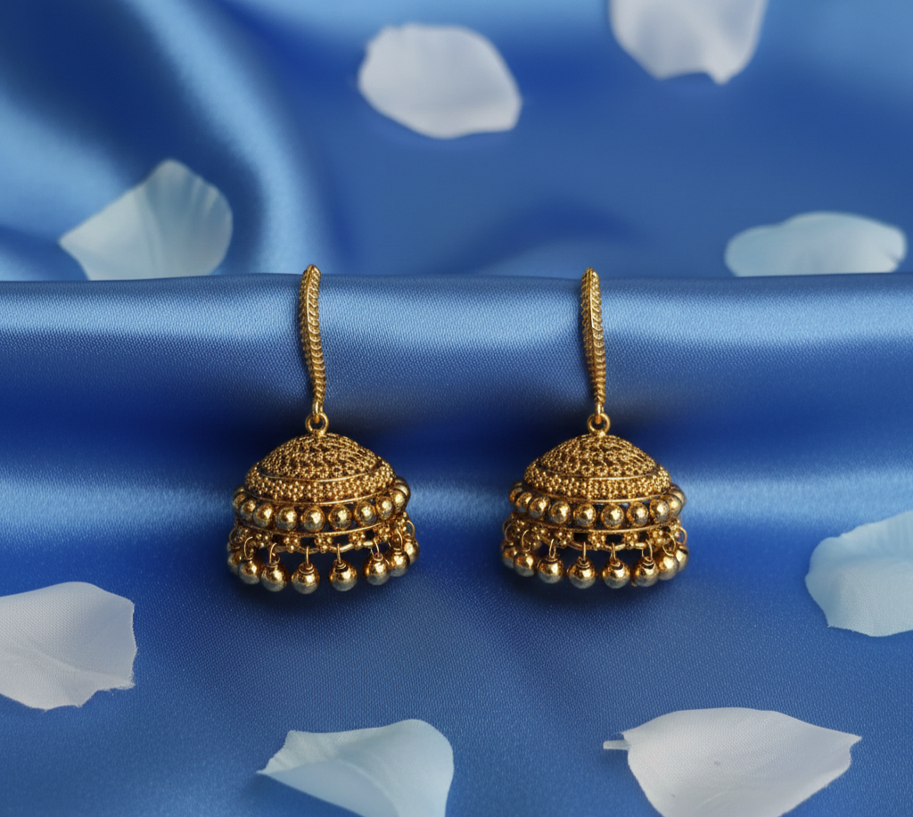 Antique Gold Hook Jhumka