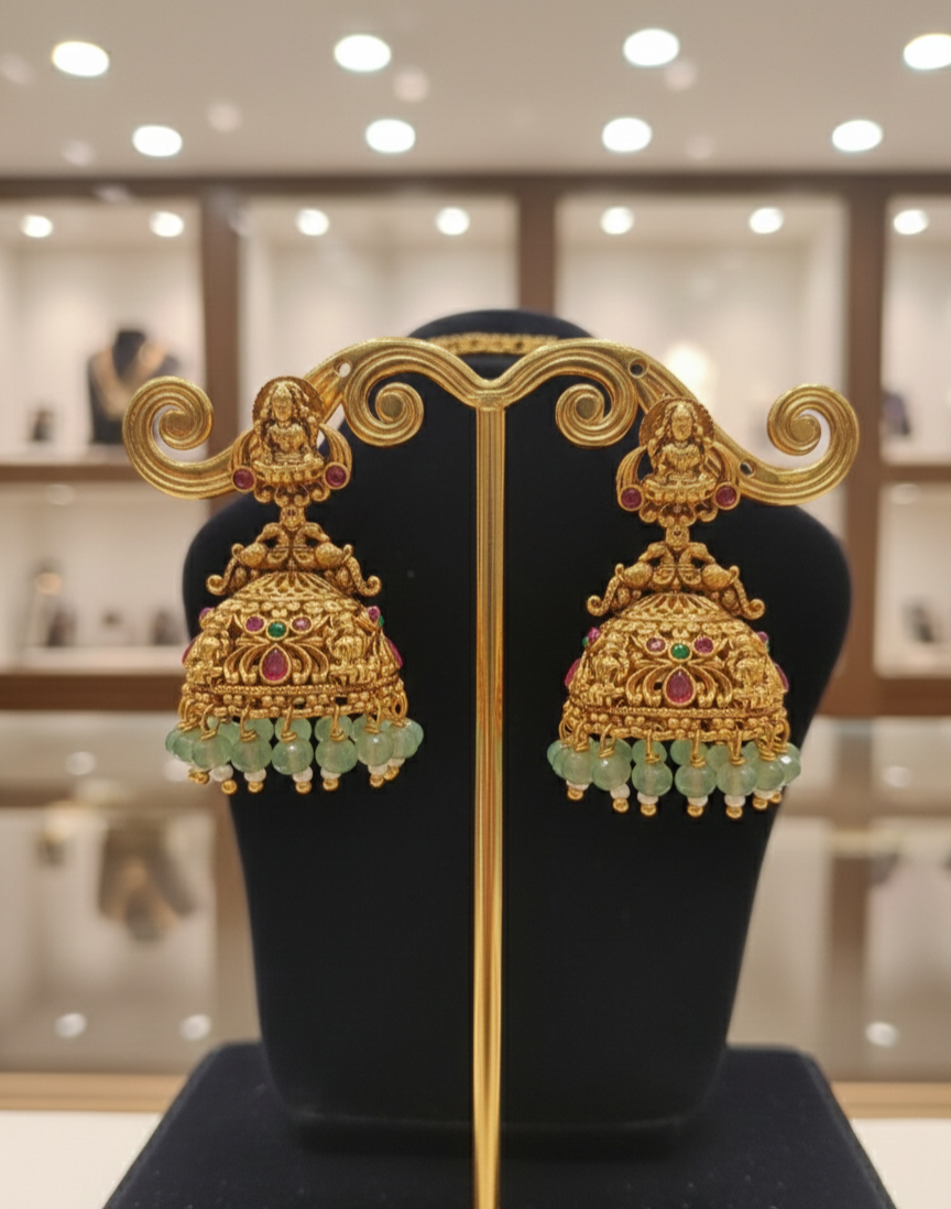 Antique Pastel Green Jhumka