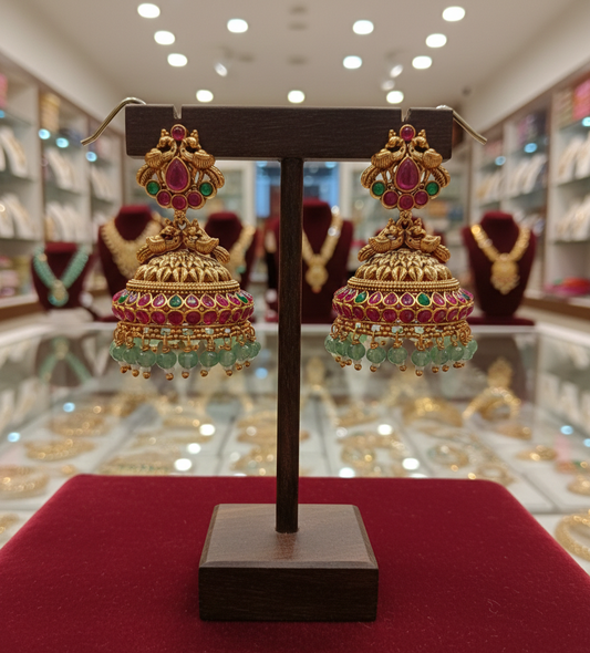 Premium Pastel Green Bridal Jhumka