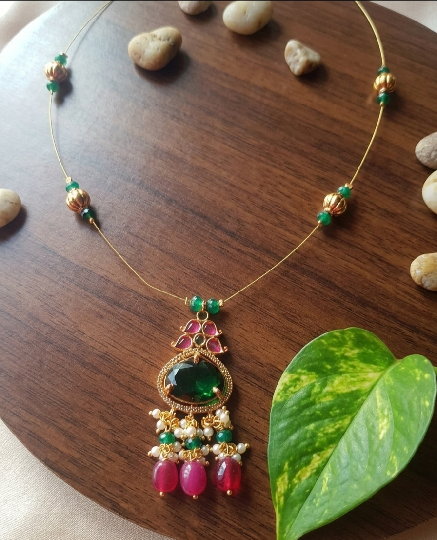 Emerald Green Invisible Necklace