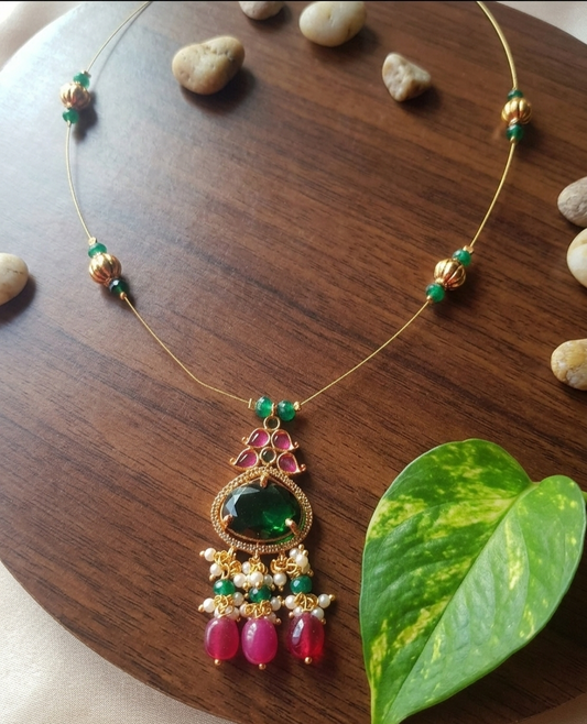Emerald Green Invisible Necklace