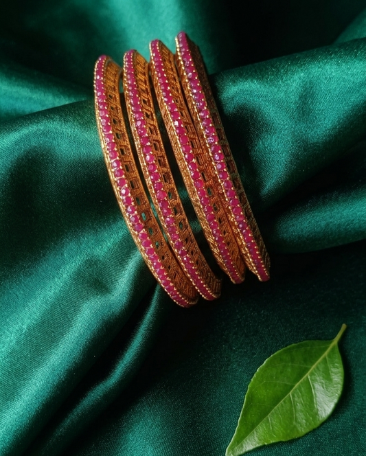 Ruby Stone Bangles