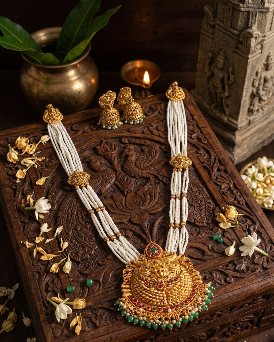 Premium Lakshmi Pearl Haram