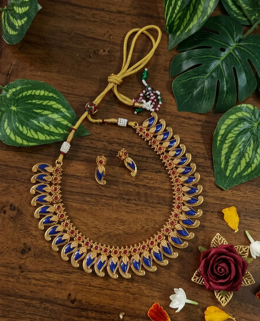 Kerala traditional Palakka Necklace Set