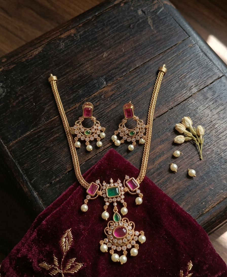 Roopa Premium Stone Necklace