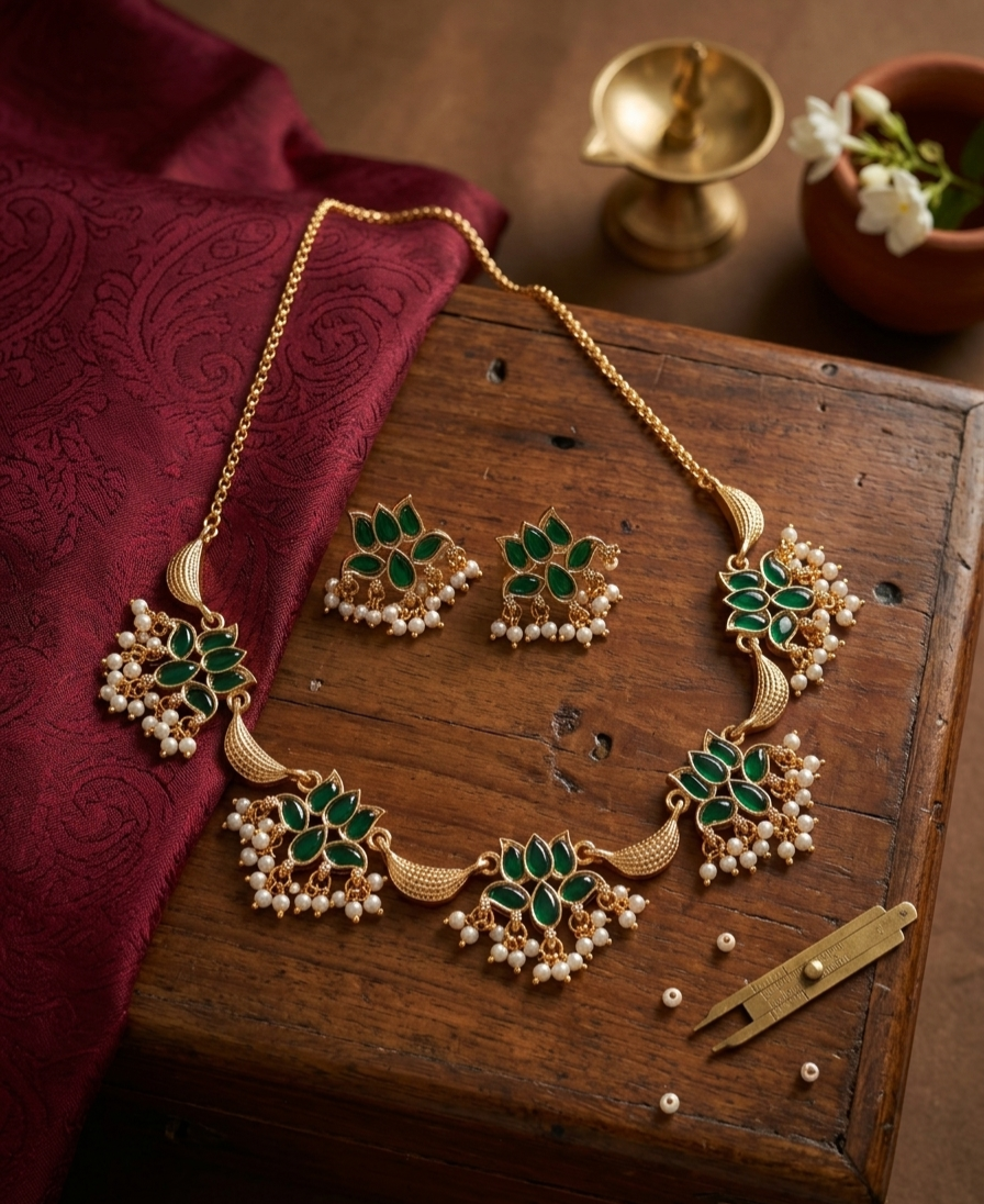 Pancha Padma Necklace Set