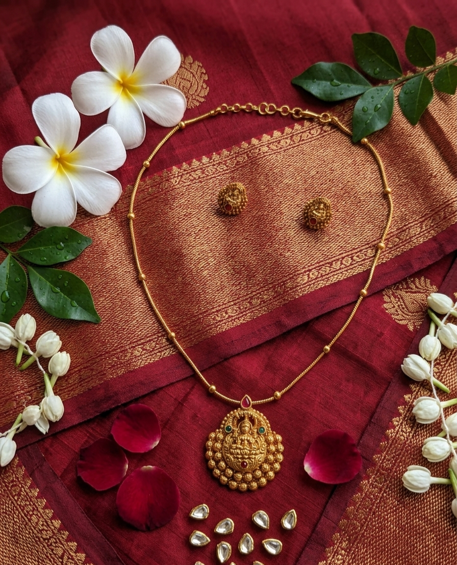 Lakshmi Pendant Simple Chain