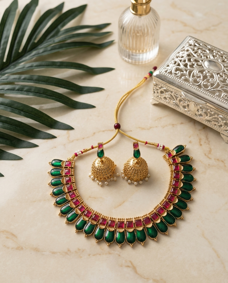 Enamel Palakka Necklace