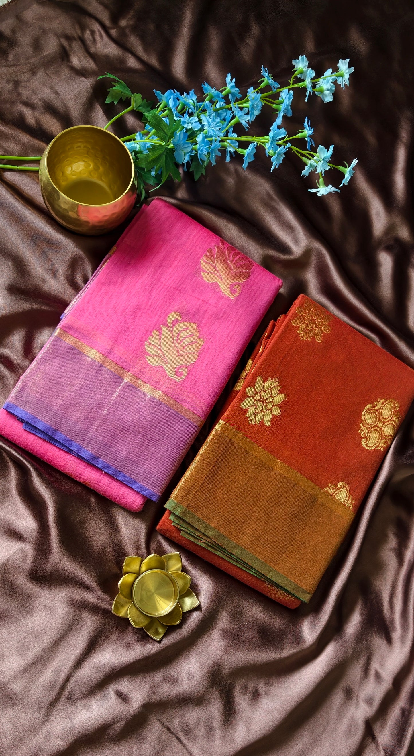 Cotton Silk Pure Handloom Saree with blouse