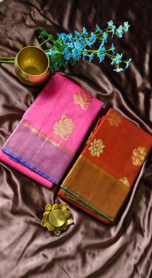 Cotton Silk Pure Handloom Saree with blouse