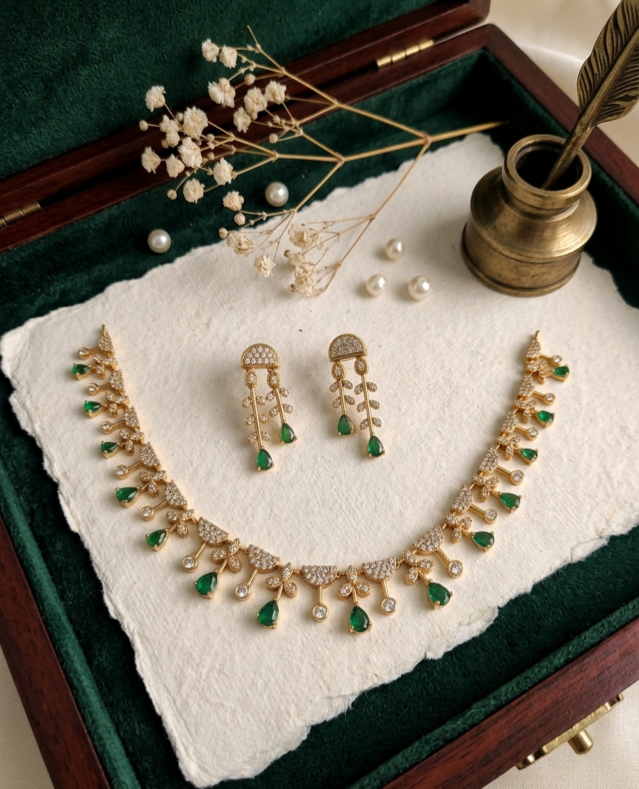 Emerald Diamond Set